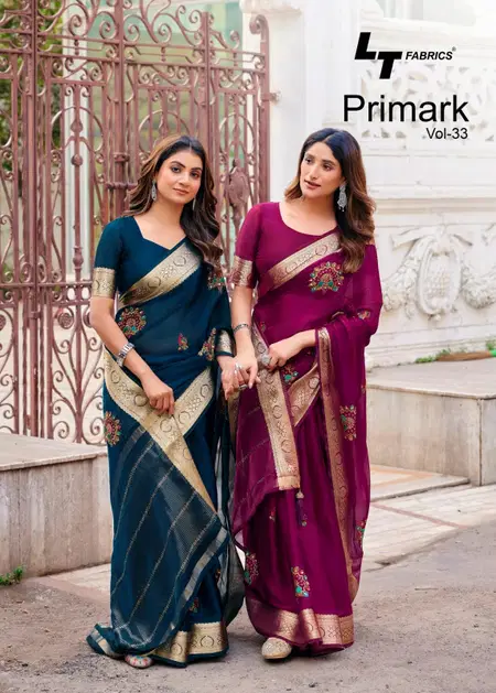 Primark Vol 33 By LT Pn Cloud Embroidery Saree Wholesale Price In Surat
